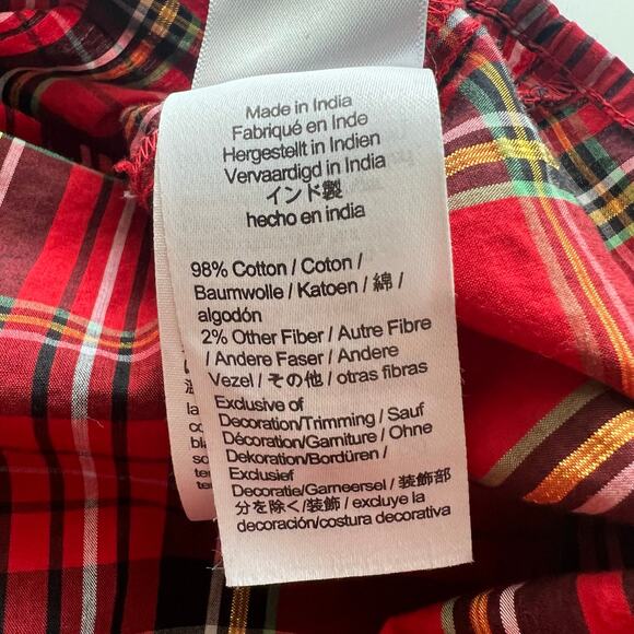 Crewcuts Girls Red Tartan Plaid Smocked Midi Dress size 12 - Picture 5 of 6